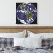Volledige Aarde met Noord-Amerika 2 Canvas Afdruk (Insitu (Slaapkamer))