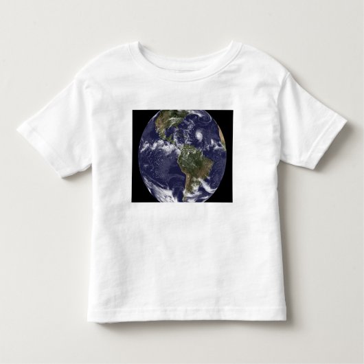 Volledige Aarde met Noord-Amerika 2 Kinder Shirts (Voorkant)