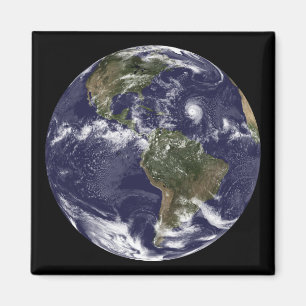 Volledige Aarde met Noord-Amerika 2 Magneet