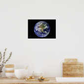 Volledige Aarde met Noord-Amerika 2 Poster (Keuken)