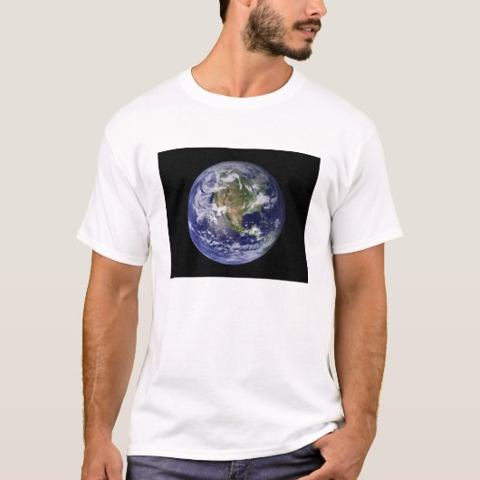 Volledige Aarde met Noord-Amerika 3 T-shirt (Voorkant)