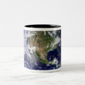 Volledige Aarde met Noord-Amerika 3 Tweekleurige Koffiemok (Center)