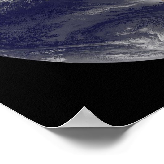 Volledige Aarde met Noord-Amerika en Zuid-Amer 2 Poster (Hoek)