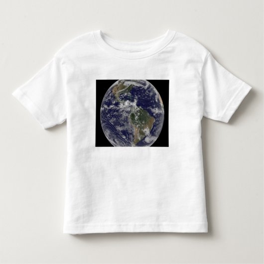 Volledige Aarde met Noord-Amerika en Zuid-Amer 3 Kinder Shirts (Voorkant)