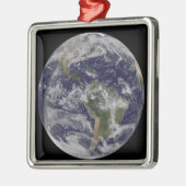 Volledige Aarde met Noord-Amerika en Zuid-Amer 4 Metalen Ornament (Links)