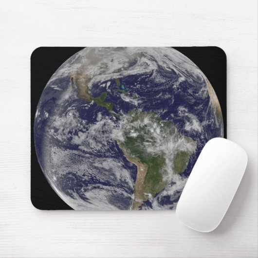 Volledige Aarde met Noord-Amerika en Zuid-Amer 4 Muismat (Met muis)