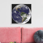 Volledige Aarde met Noord-Amerika en Zuid-Amer 5 Canvas Afdruk (Insitu (Woonkamer))