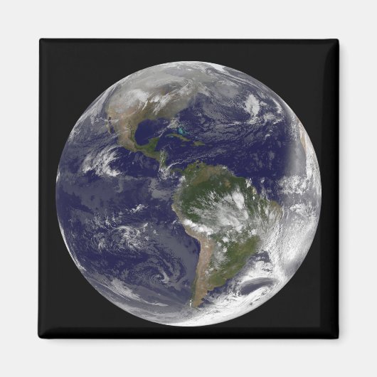 Volledige Aarde met Noord-Amerika en Zuid-Amer 5 Magneet (Voorkant)