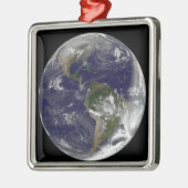 Volledige Aarde met Noord-Amerika en Zuid-Amer 5 Metalen Ornament (Links)