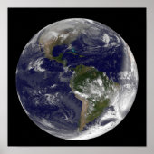 Volledige Aarde met Noord-Amerika en Zuid-Amer 5 Poster (Voorkant)