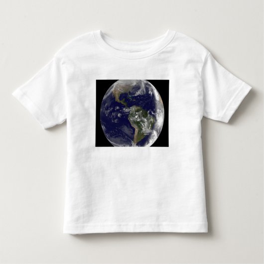 Volledige Aarde met Noord-Amerika en Zuid-Amer 7 Kinder Shirts (Voorkant)