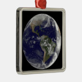 Volledige Aarde met Noord-Amerika en Zuid-Amer 7 Metalen Ornament (Rechts)
