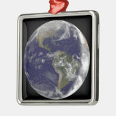 Volledige Aarde met Noord-Amerika en Zuid-Amer 7 Metalen Ornament (Links)