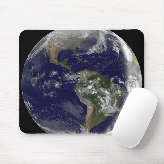Volledige Aarde met Noord-Amerika en Zuid-Amer 7 Muismat (Met muis)