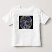 Volledige Aarde met Noord-Amerika en Zuid-Amer Kinder Shirts (Voorkant)