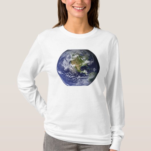 Volledige Aarde met Noord-Amerika T-shirt (Voorkant)