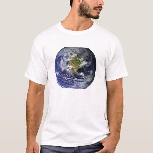 Volledige Aarde met Noord-Amerika T-shirt (Voorkant)