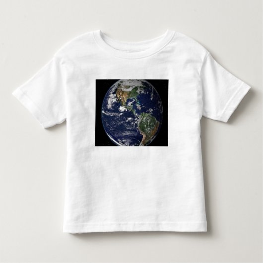 Volledige Aarde met Noord- en Zuid-Amerika Kinder Shirts (Voorkant)