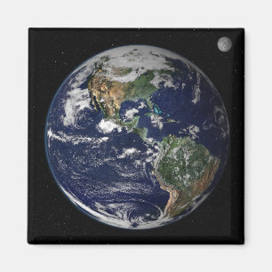 Volledige Aarde met Noord- en Zuid-Amerika Magneet