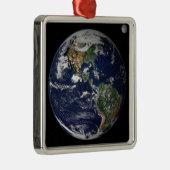 Volledige Aarde met Noord- en Zuid-Amerika Metalen Ornament (Rechts)