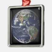 Volledige Aarde met Noord- en Zuid-Amerika Metalen Ornament (Links)