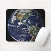 Volledige Aarde met Noord- en Zuid-Amerika Muismat (Met muis)