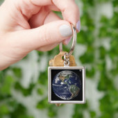 Volledige Aarde met Noord- en Zuid-Amerika Sleutelhanger (Hand)