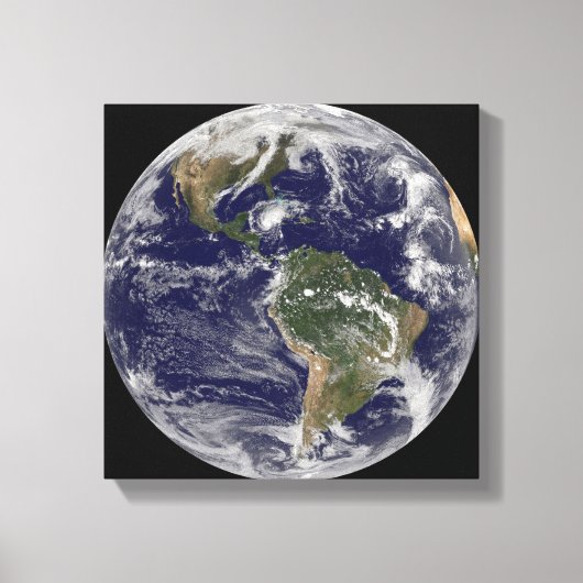 Volledige Aarde met orkaan Paloma Canvas Afdruk (Voorkant)