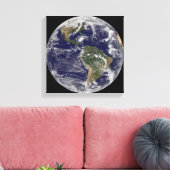 Volledige Aarde met orkaan Paloma Canvas Afdruk (Insitu (Woonkamer))