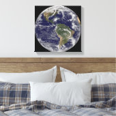 Volledige Aarde met orkaan Paloma Canvas Afdruk (Insitu (Slaapkamer))