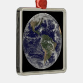 Volledige Aarde met orkaan Paloma Metalen Ornament (Rechts)