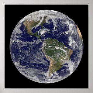 Volledige Aarde met orkaan Paloma Poster