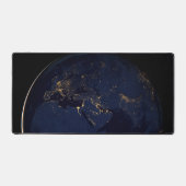Volledige Aarde met stadslichten Bureaumat (Voorkant)