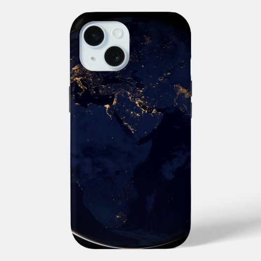 Volledige Aarde met stadslichten Case-Mate iPhone Case (Achterkant)