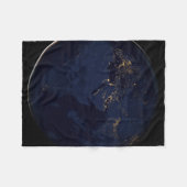 Volledige Aarde met stadslichten Fleece Deken (Voorkant (Horizontaal))