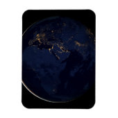 Volledige Aarde met stadslichten Magneet (Verticaal)