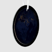 Volledige Aarde met stadslichten Ornament (voorkant)
