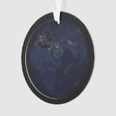 Volledige Aarde met stadslichten Ornament (voorkant)