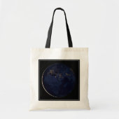 Volledige Aarde met stadslichten Tote Bag (Voorkant)
