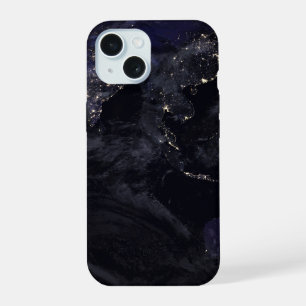Volledige aarde met stadslichten van Azië 's nacht iPhone 15 Case