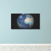 Volledige Aarde met verdamping Canvas Afdruk (Insitu (Houten vloer))