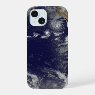 Volledige aarde met verschillende tropische storme iPhone 15 case