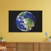 Volledige Aarde met Zuid-Amerika 2 Canvas Afdruk (Insitu (Woonkamer))