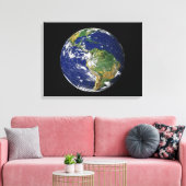Volledige Aarde met Zuid-Amerika 2 Canvas Afdruk (Insitu (Woonkamer))