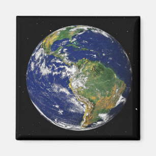 Volledige Aarde met Zuid-Amerika 2 Magneet