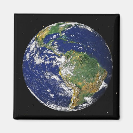 Volledige Aarde met Zuid-Amerika 2 Magneet (Voorkant)