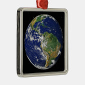 Volledige Aarde met Zuid-Amerika 2 Metalen Ornament (Rechts)