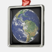 Volledige Aarde met Zuid-Amerika 2 Metalen Ornament (Links)