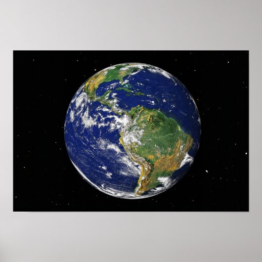 Volledige Aarde met Zuid-Amerika 2 Poster (Voorkant)