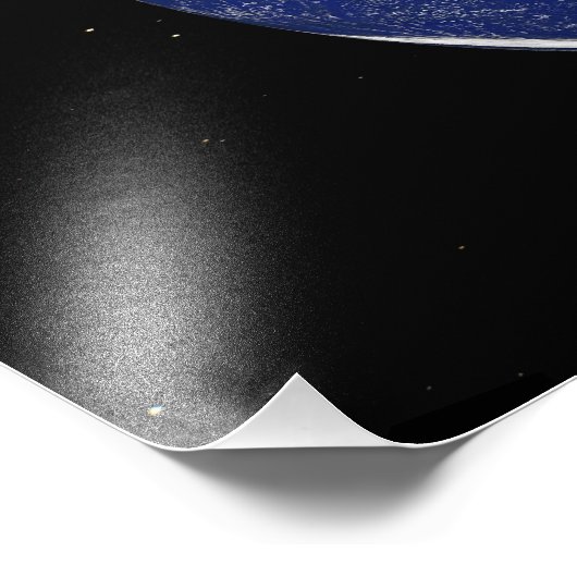 Volledige Aarde met Zuid-Amerika Foto Afdruk (Hoek)